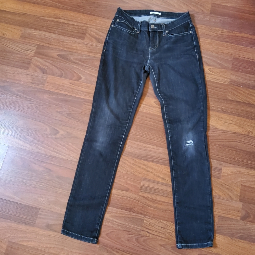 Eileen Fisher Petite Organic Slim Leg Crop Denim Jeans Size PXS Black